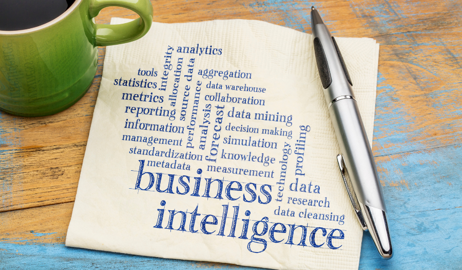 Data Warehouse blog image - Business Intelligence word cloud